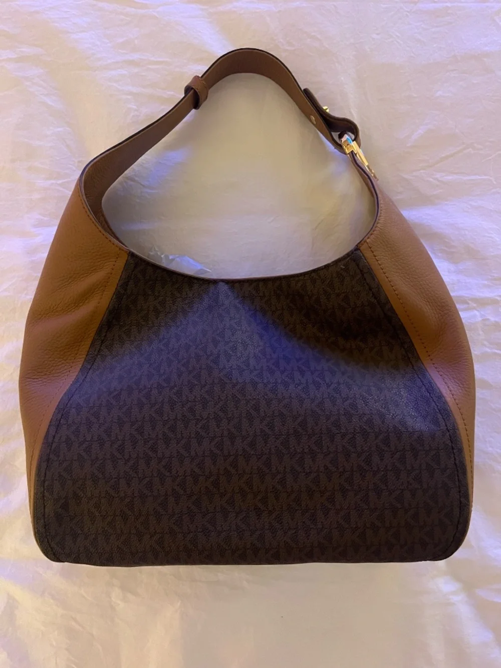 Michael Kors Fulton Signature Large Hobo Bag Brown/Acorn Logo Leather